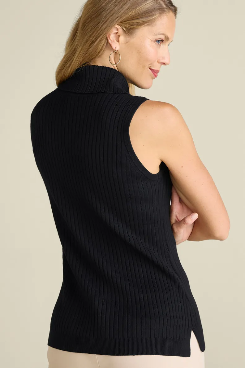 Soft Surroundings Soft Essential Ribbed Turtleneck Tank| Tops|Sweaters & Cardigans