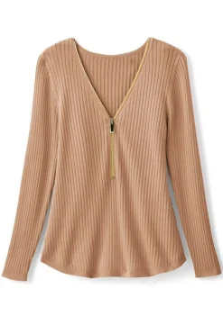 Soft Surroundings Soft Essential Ribbed Valentina Sweater| Tops|Sweaters & Cardigans