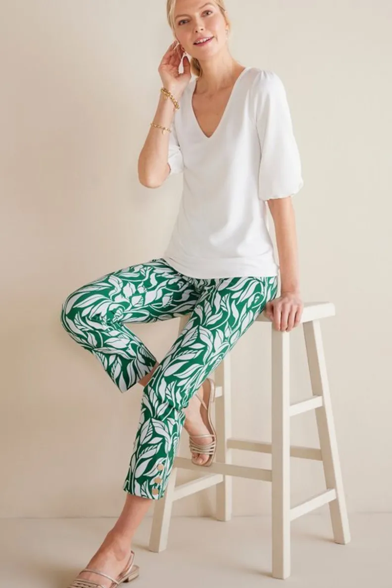 Soft Surroundings Soft Essential Superla Slim Leg Crop Pants| Pants