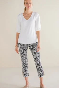 Soft Surroundings Soft Essential Superla Slim Leg Crop Pants| Pants