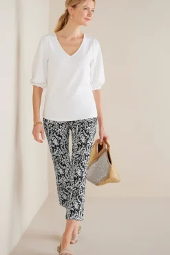 Soft Surroundings Soft Essential Superla Slim Leg Crop Pants| Pants