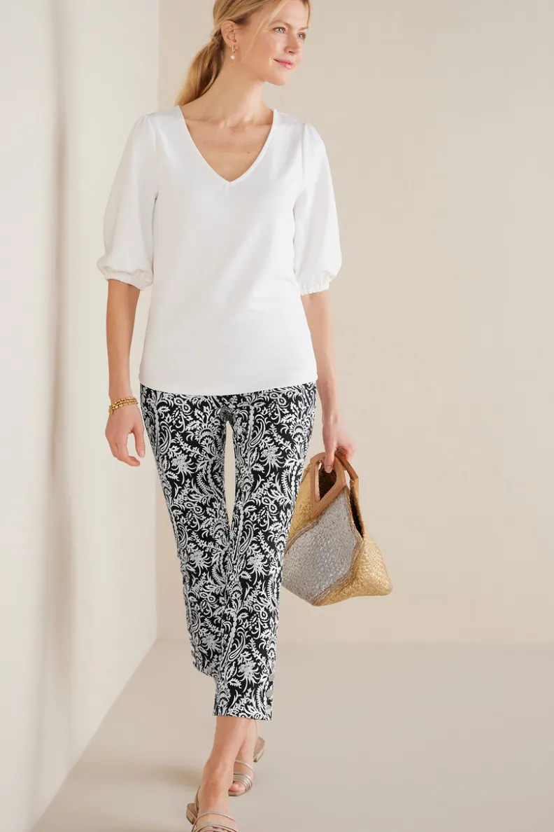 Soft Surroundings Soft Essential Superla Slim Leg Crop Pants| Pants