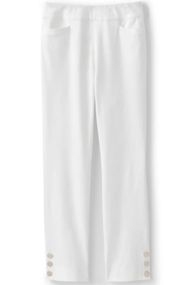 Soft Surroundings Soft Essential Superla Slim Leg Crop Pants| Pants