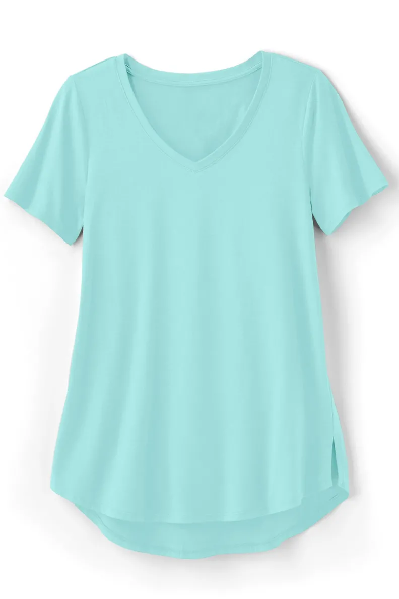 Soft Surroundings Soft Essential Supima Isabel Short Sleeve Tunic| Tops|Tunics & Leggings