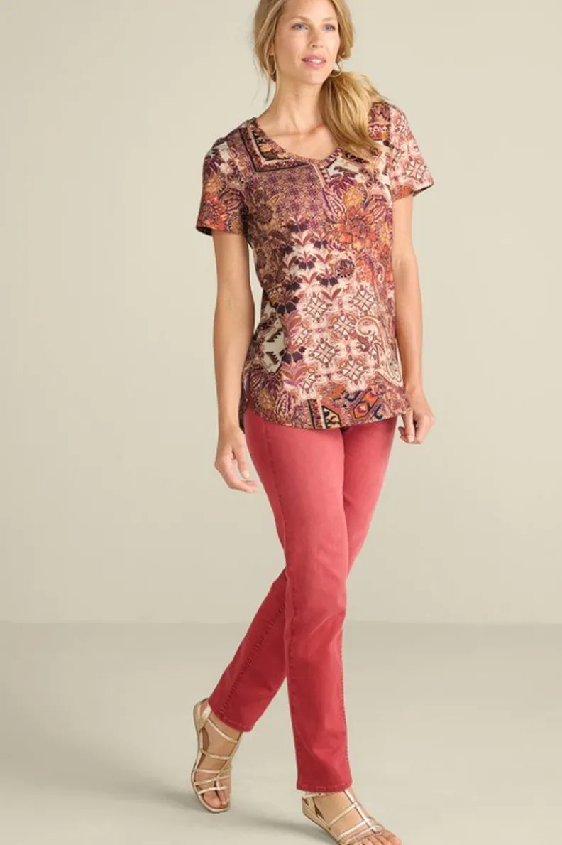 Soft Surroundings Soft Essential Supima Isabel Short Sleeve Tunic| Tops|Tunics & Leggings