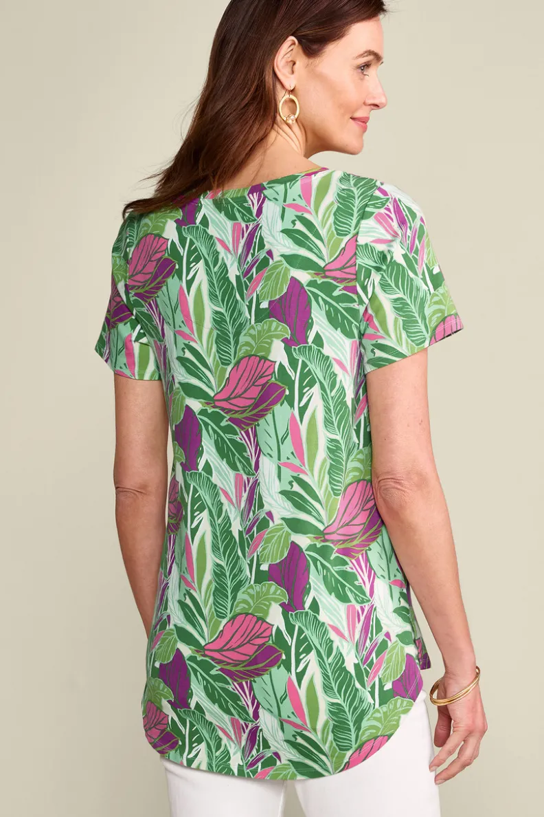 Soft Surroundings Soft Essential Supima Isabel Short Sleeve Tunic| Tops|Tunics & Leggings