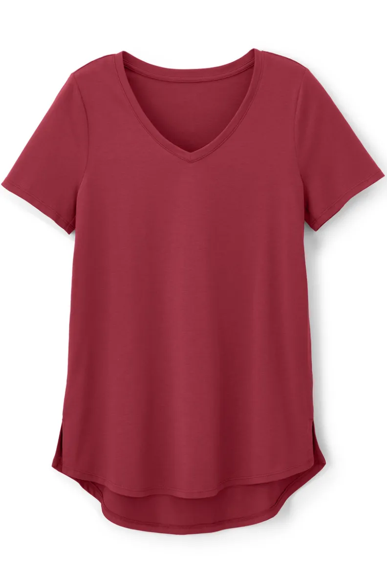 Soft Surroundings Soft Essential Supima Isabel Short Sleeve Tunic| Tops|Tunics & Leggings