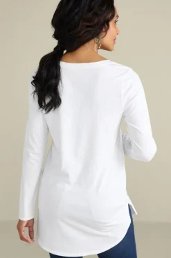 Soft Surroundings Soft Essential Supima Isabel Long Sleeve Tunic| Tops