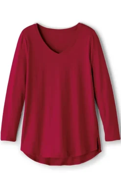 Soft Surroundings Soft Essential Supima Isabel Long Sleeve Tunic| Tops