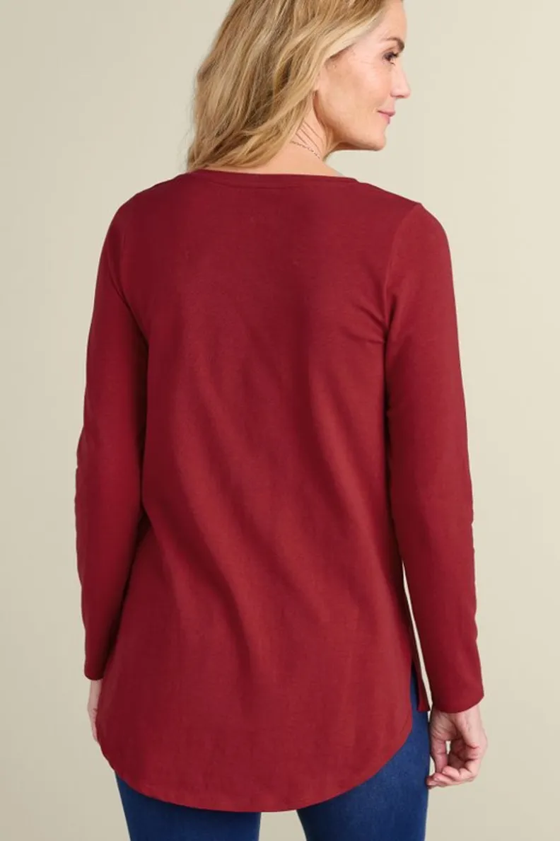 Soft Surroundings Soft Essential Supima Isabel Long Sleeve Tunic| Tops