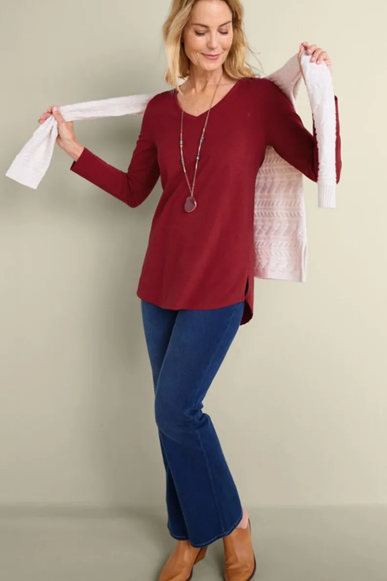 Soft Surroundings Soft Essential Supima Isabel Long Sleeve Tunic| Tops