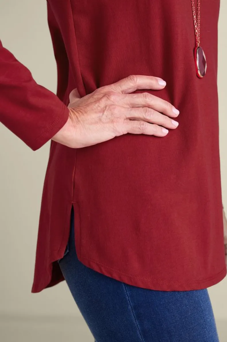 Soft Surroundings Soft Essential Supima Isabel Long Sleeve Tunic| Tops