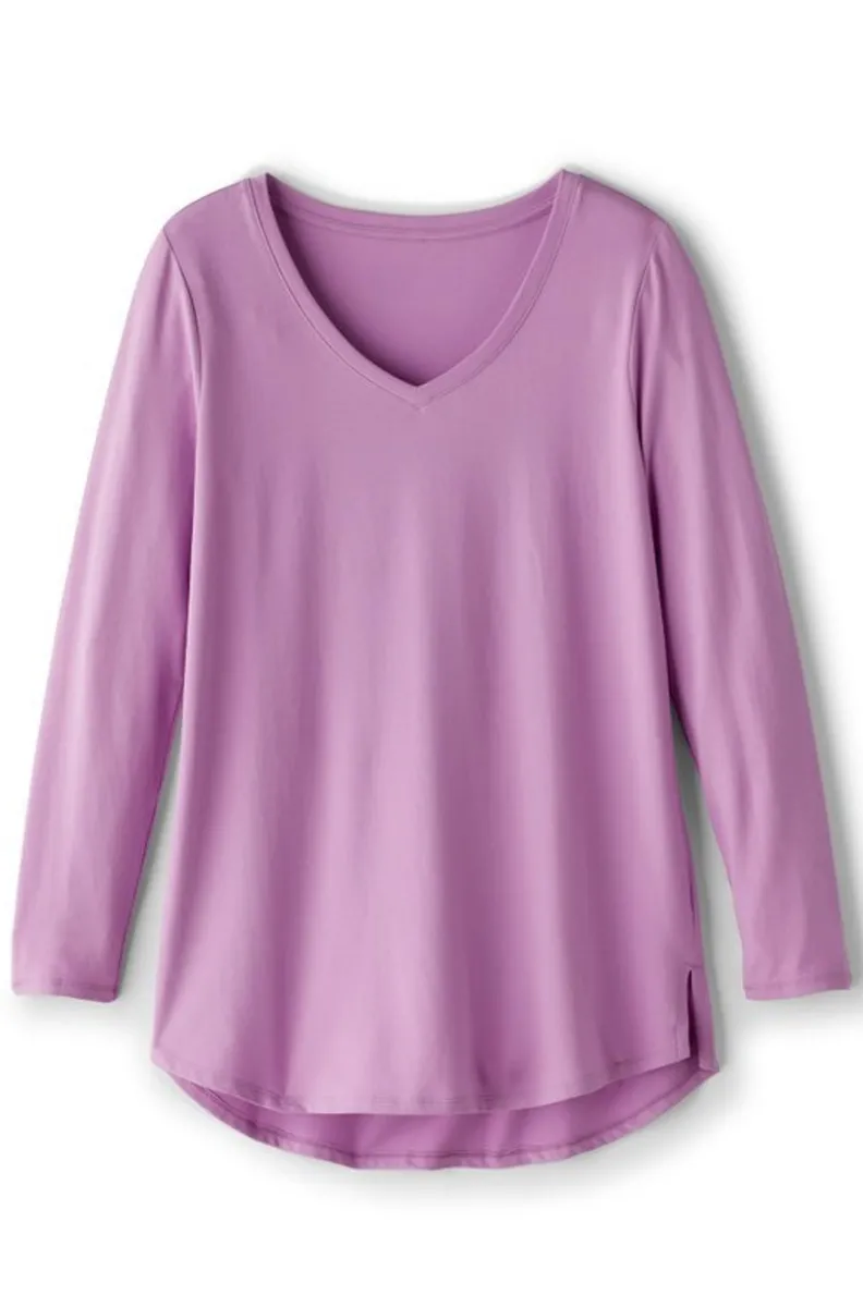Soft Surroundings Soft Essential Supima Isabel Long Sleeve Tunic| Tops