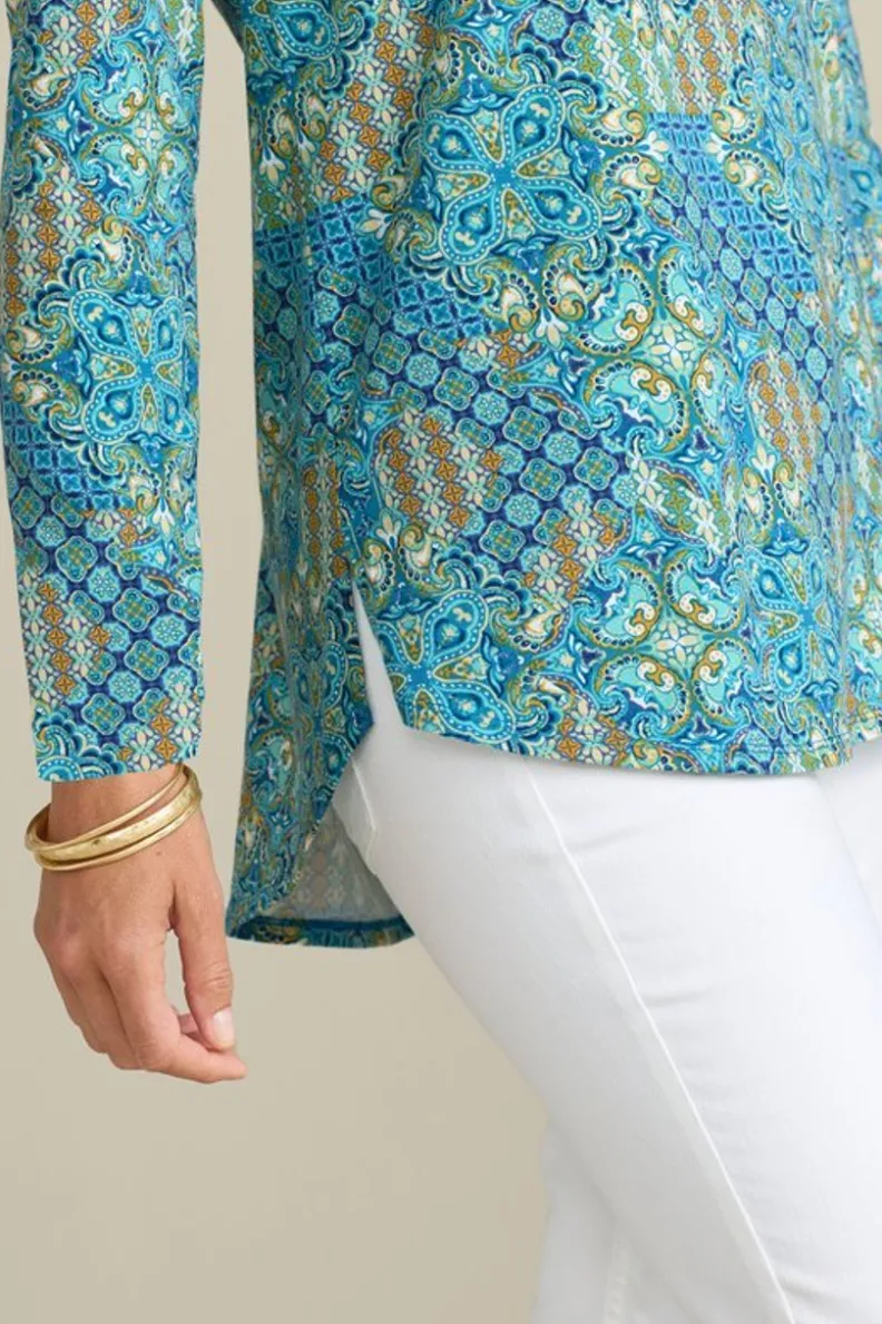 Soft Surroundings Soft Essential Supima Isabel Long Sleeve Tunic| Tops