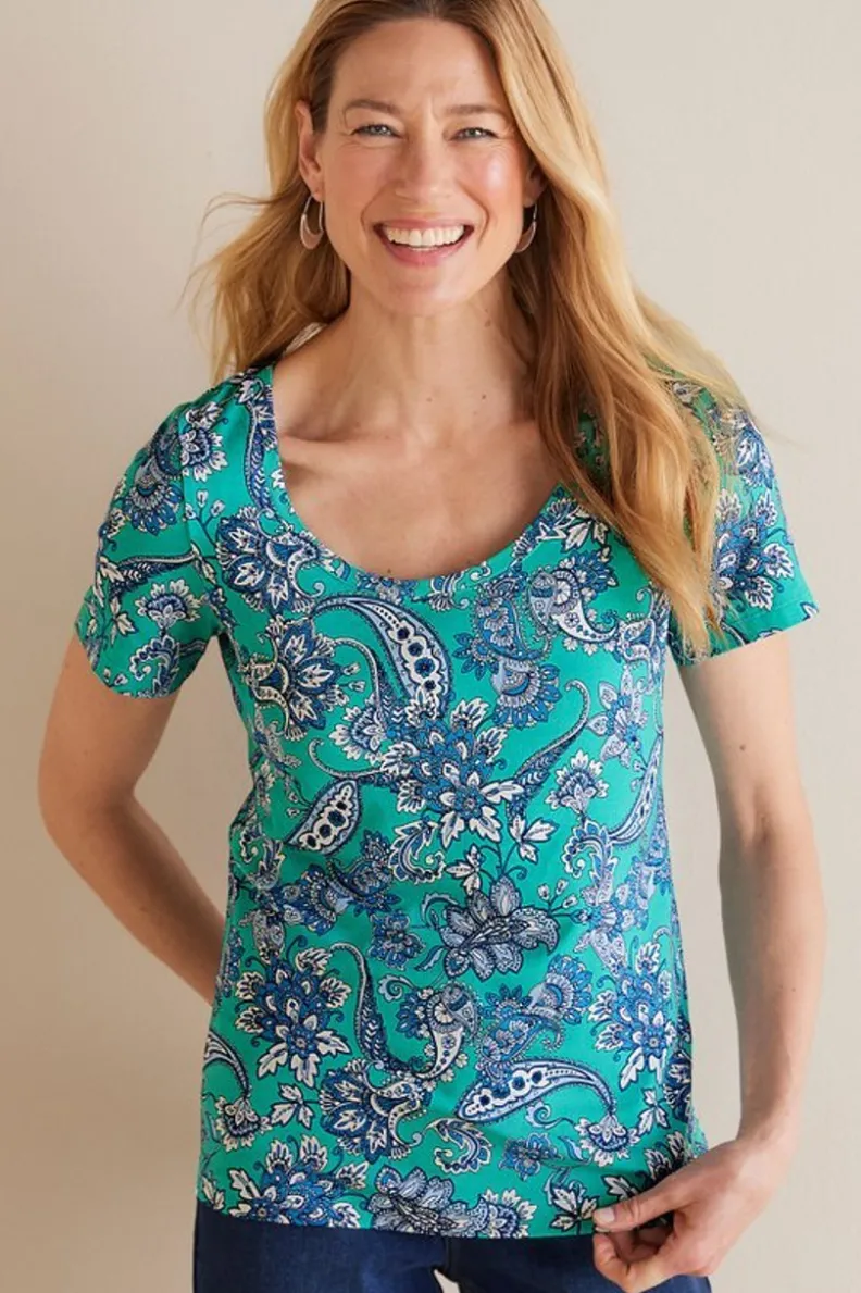 Soft Surroundings Soft Essential Supima Short Sleeve Tee| Tops