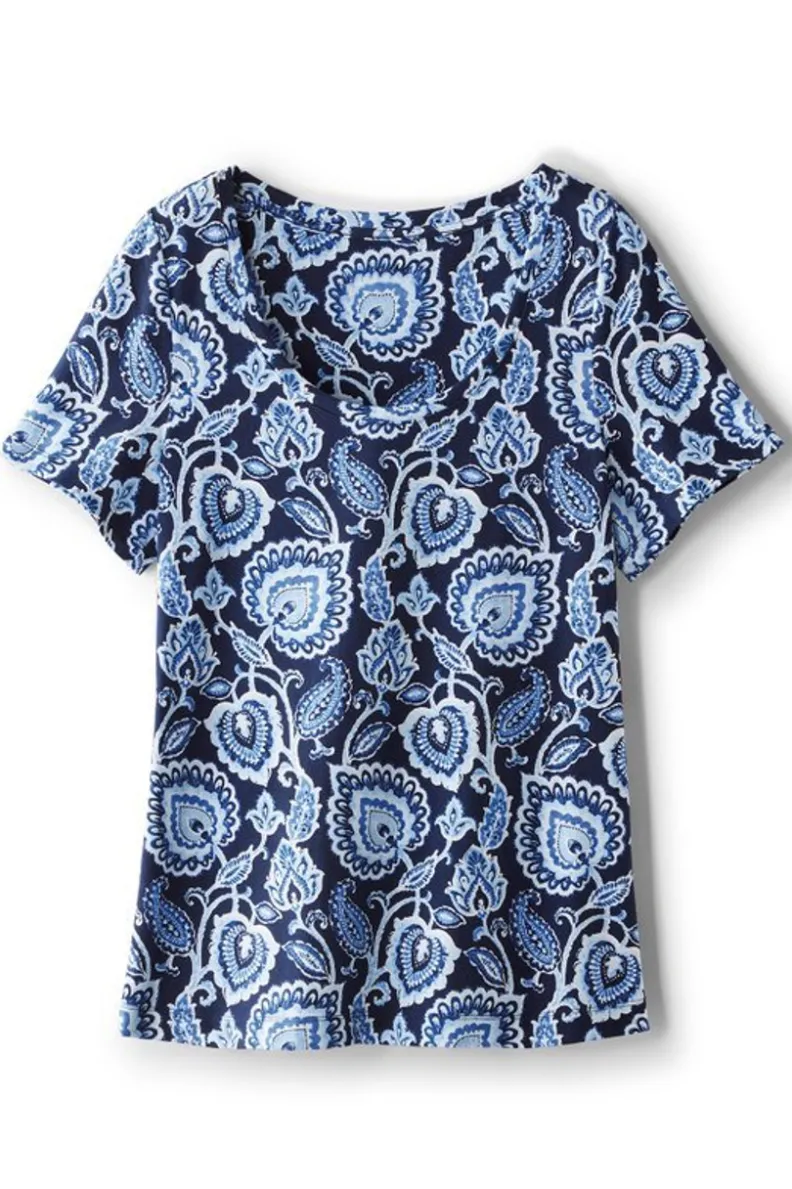 Soft Surroundings Soft Essential Supima Short Sleeve Tee| Tops