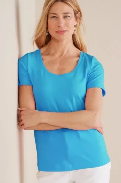 Soft Surroundings Soft Essential Supima Short Sleeve Tee| Tops