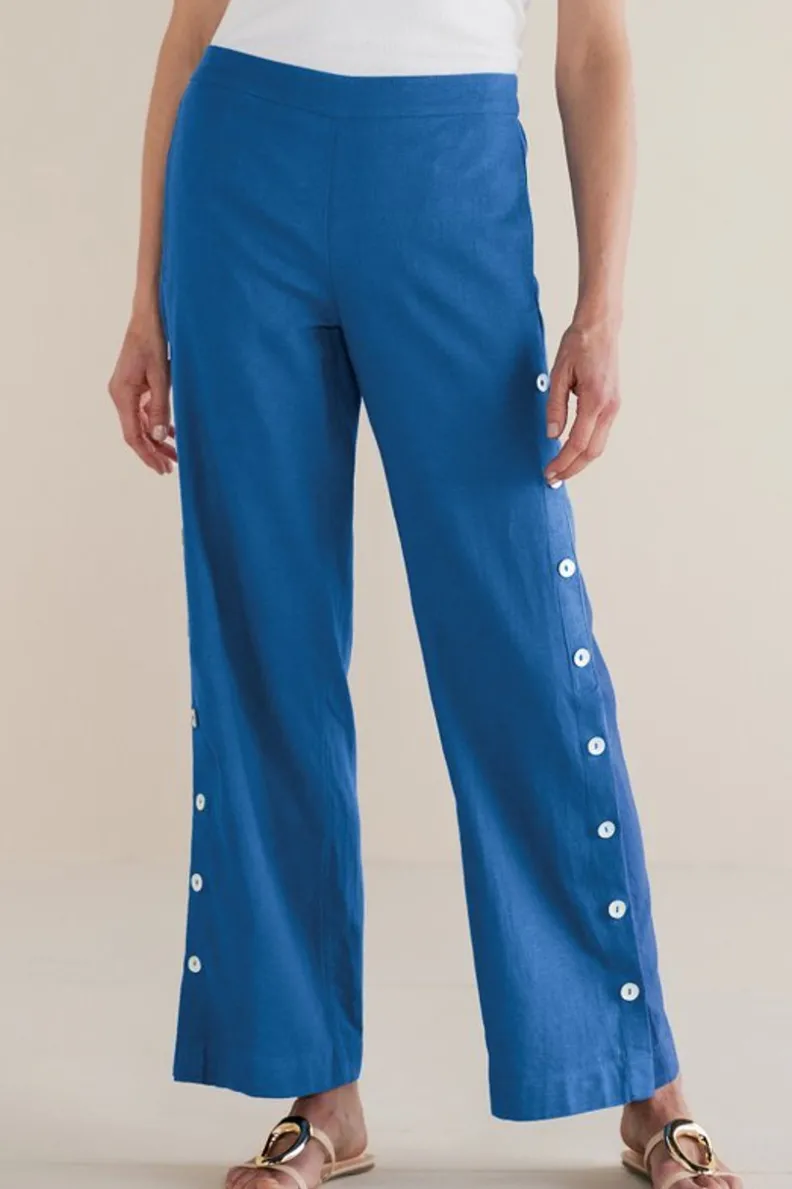 Soft Surroundings Sonoma Linen Blend Wide Leg Pants| Pants