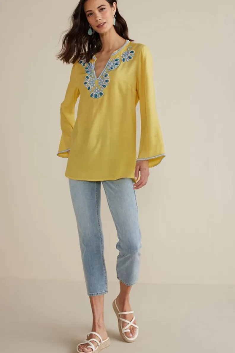 Soft Surroundings Soraya Embellished Tunic| Tops