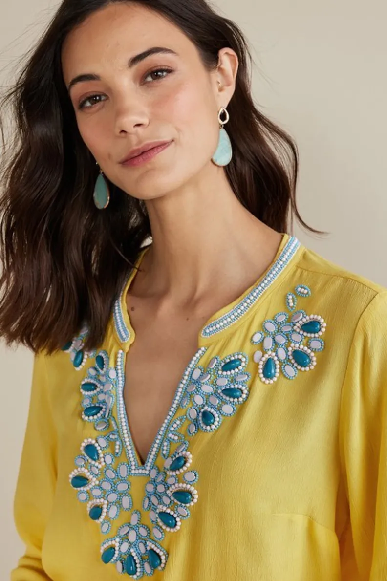 Soft Surroundings Soraya Embellished Tunic| Tops