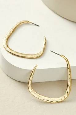 Soft Surroundings Soreli Hammered Hoop Earrings| Jewelry|Earrings