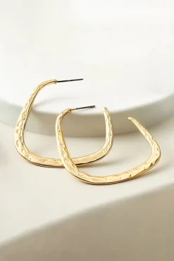 Soft Surroundings Soreli Hammered Hoop Earrings| Jewelry|Earrings