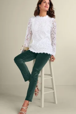 Soft Surroundings Sutton Velveteen Pull-On Slim Leg Pants| Pants