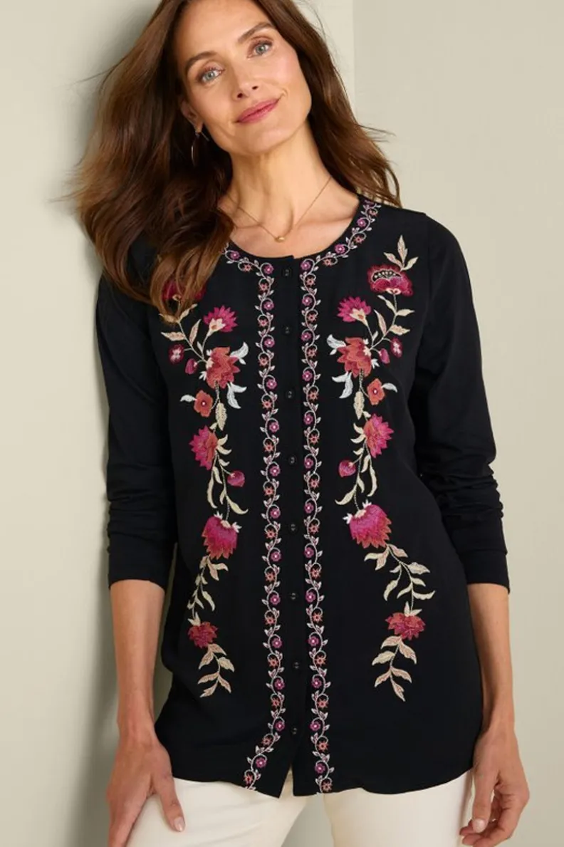Soft Surroundings Talulla Embroidered Tunic| Tops