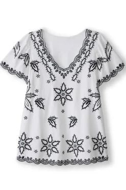 Soft Surroundings Teres Embroidered Tee| Tops