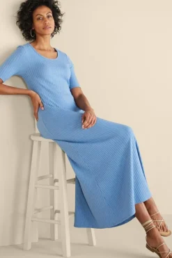 Soft Surroundings Textured Short Sleeve Santiago Dress| Dresses