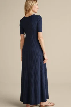 Soft Surroundings Textured Short Sleeve Santiago Dress| Dresses