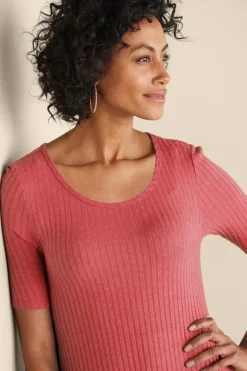 Soft Surroundings Textured Short Sleeve Santiago Dress| Dresses
