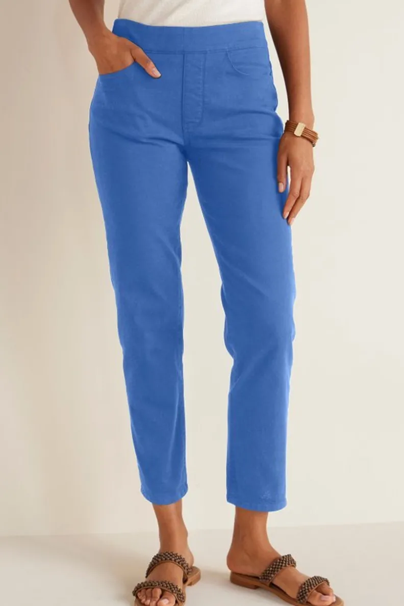 Soft Surroundings The Ultimate Denim Pull-On Crop| Jeans