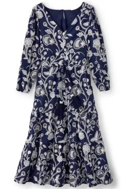 Soft Surroundings Tilda Embroidered Midi Dress| Dresses