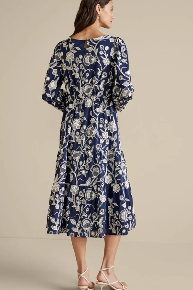 Soft Surroundings Tilda Embroidered Midi Dress| Dresses