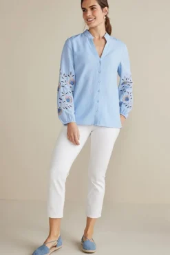 Soft Surroundings Titania Embroidered Top| Tops