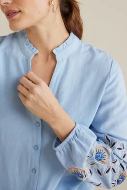 Soft Surroundings Titania Embroidered Top| Tops