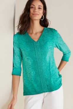 Soft Surroundings Trevi Lace Top| Tops
