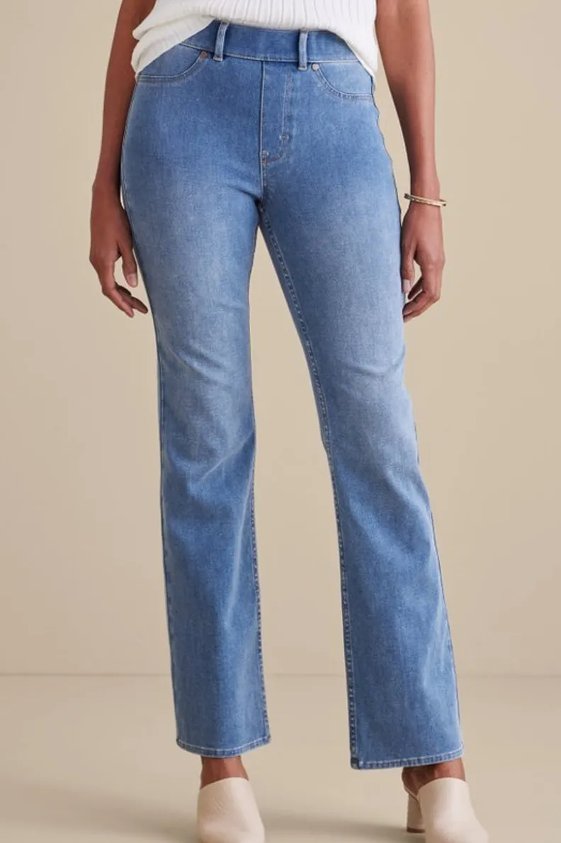 Soft Surroundings Ultimate Denim Pull-On Bootcut Jeans| Jeans
