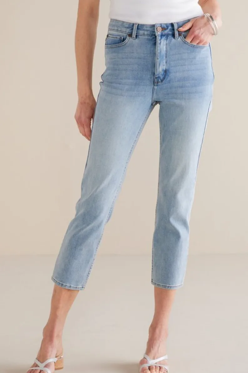 Soft Surroundings Ultimate Denim Slim Leg Crop Jeans| Jeans