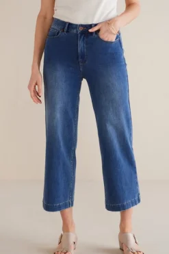 Soft Surroundings Ultimate Denim Wide Leg Crop Jeans| Jeans