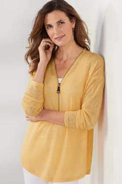 Soft Surroundings Valentina Zip Sweater| Tops|Sweaters & Cardigans