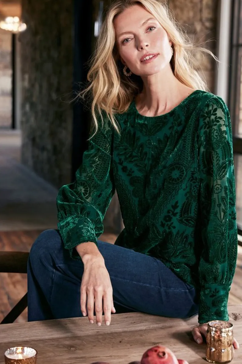 Soft Surroundings Vanetta Velvet Top| Tops