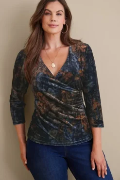 Soft Surroundings Velvet Alyssa Knit Top| Tops