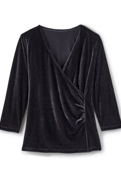 Soft Surroundings Velvet Alyssa Knit Top| Tops