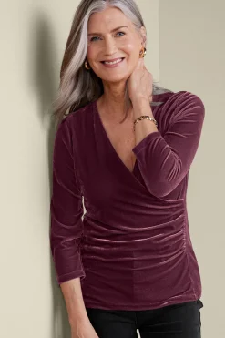 Soft Surroundings Velvet Alyssa Knit Top| Tops