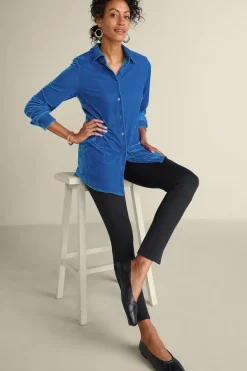 Soft Surroundings Velvet Boyfriend Tunic Shirt| Tops|Tunics & Leggings
