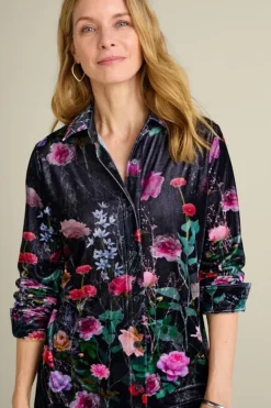 Soft Surroundings Velvet Boyfriend Tunic Shirt| Tops|Tunics & Leggings