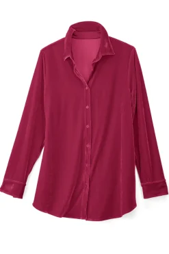 Soft Surroundings Velvet Boyfriend Tunic Shirt| Tops|Tunics & Leggings
