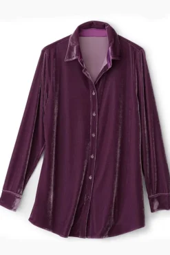 Soft Surroundings Velvet Boyfriend Tunic Shirt| Tops|Tunics & Leggings